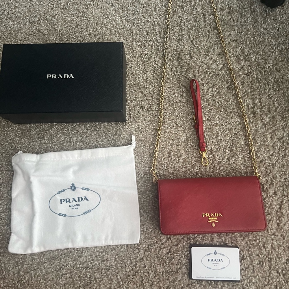 Authentic Red Prada Mini Bag